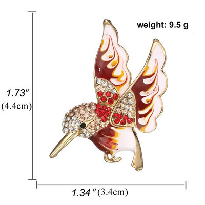 Broșe de păsări mici din zircon, nou sosire, pentru femei, broșă drăguță cu pasăre colibri, ace de culoare aurie, bijuterii animale, ornament de haină cadou