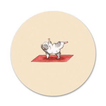 58mm The Yoga Guinea Pigs Art Icons Καρφίτσες Διακόσμηση σημάτων Καρφίτσες Μεταλλικές κονκάρδες για ρούχα Διακόσμηση σακιδίου πλάτης