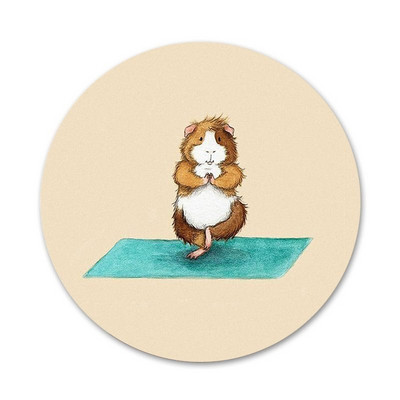 58 mm The Yoga Guinea Pigs Art Icons Pins Dekoracija znački Broševi Metalni bedževi za odjeću Dekoracija ruksaka