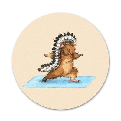 58 mm The Yoga Guinea Pigs Art Icons Pins Dekoracija znački Broševi Metalni bedževi za odjeću Dekoracija ruksaka