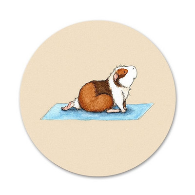 58 mm The Yoga Guinea Pigs Art Icons Pins Dekoracija znački Broševi Metalni bedževi za odjeću Dekoracija ruksaka