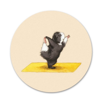 58 mm The Yoga Guinea Pigs Art Icons Pins Dekoracija znački Broševi Metalni bedževi za odjeću Dekoracija ruksaka