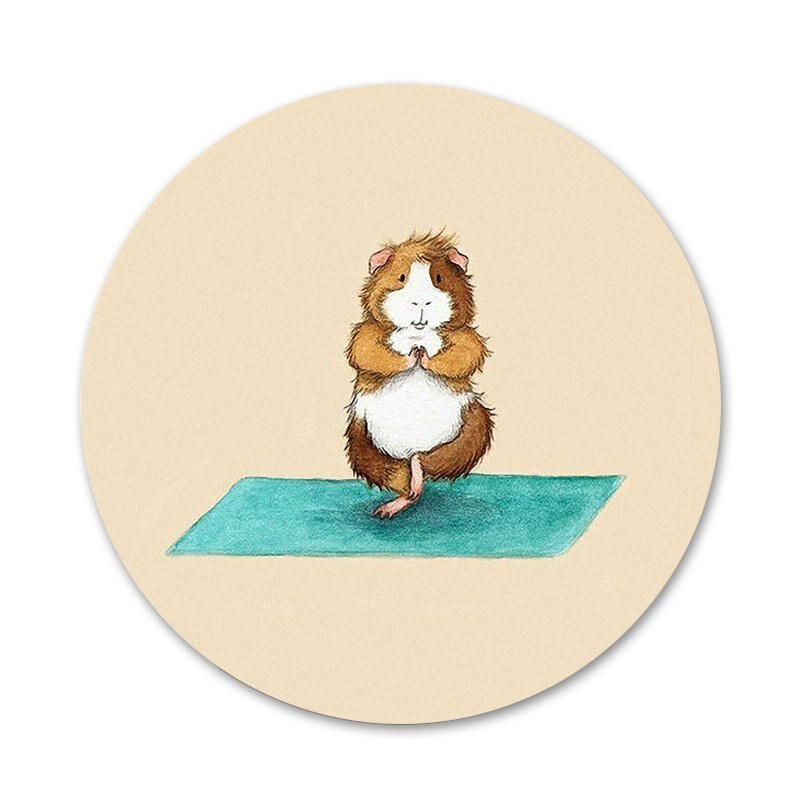 58 mm The Yoga Guinea Pigs Art Icons Pins Dekoracija znački Broševi Metalni bedževi za odjeću Dekoracija ruksaka