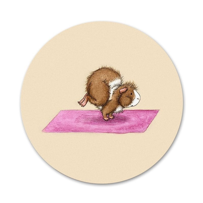 58 mm The Yoga Guinea Pigs Art Icons Pins Dekoracija znački Broševi Metalni bedževi za odjeću Dekoracija ruksaka