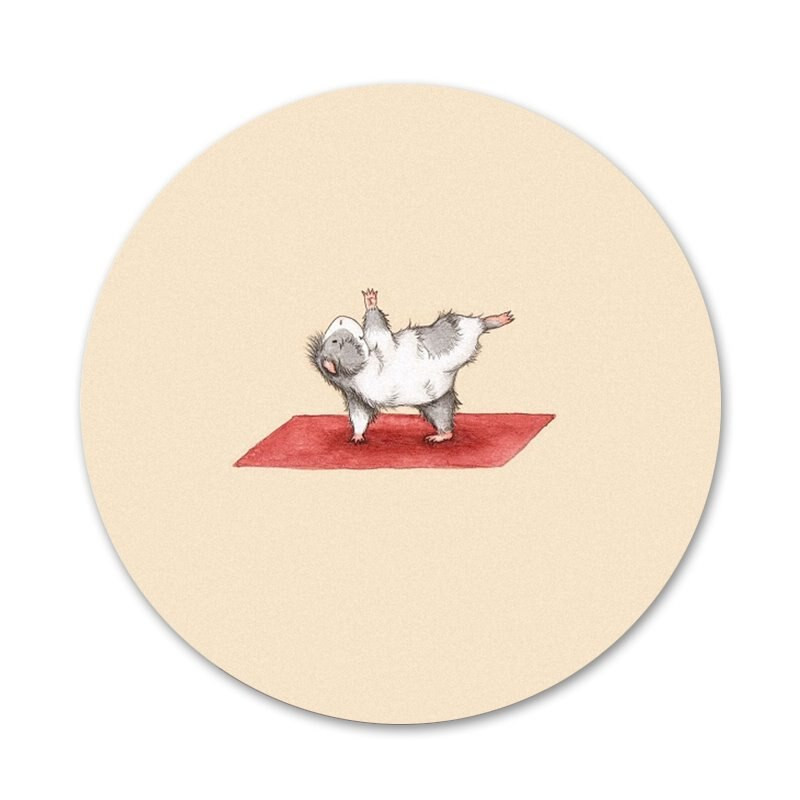 58 mm The Yoga Guinea Pigs Art Icons Pins Dekoracija znački Broševi Metalni bedževi za odjeću Dekoracija ruksaka