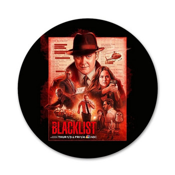 Αμερικάνικη τηλεοπτική σειρά The Blacklist Καρφίτσα Καρφίτσα Cosplay Badge Accessories for Clothes Backpack Decoration Gift 58mm