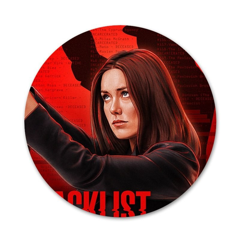 Seria TV Americană The Blacklist Brooch Pin Cosplay Insigna Accesorii Pentru Haine Rucsac Decorare Cadou 58mm