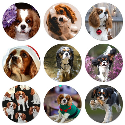 58 χιλιοστά Cavalier King Charles Badge καρφίτσα καρφίτσα αξεσουάρ για ρούχα Δώρο διακόσμηση σακίδιο πλάτης