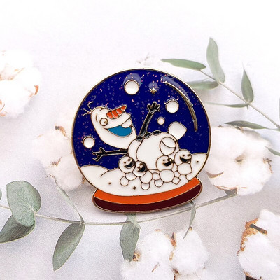 DisneyMovie Frozen Snowman Olaf Pin Σήμα κινουμένων σχεδίων Χαριτωμένη καρφίτσα για τζιν μπλουζάκια κασκόλ Εικονίδια καρφίτσα πέτου Κοσμήματα Friends Kid Το καλύτερο δώρο