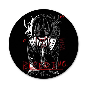 карикатура Тога Химико момиче черна значка брошка игла аксесоари за дрехи раница декорация подарък 58 мм