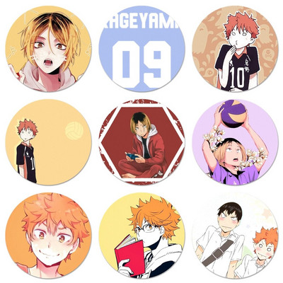 Haikyuu Anime Icons Καρφίτσες Διακόσμηση σημάτων Καρφίτσες Μεταλλικά Σήματα για Ρούχα Διακόσμηση σακιδίου πλάτης