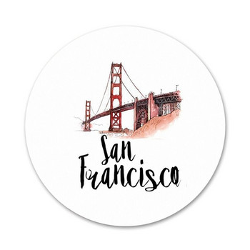 Сан Франциско Пейзаж Брошка Игла Значка за косплей Аксесоари за дрехи Декорация на раница Подарък