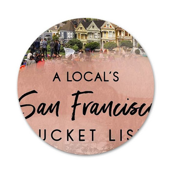 San Francisco Landscape καρφίτσα καρφίτσα Cosplay Badge αξεσουάρ για ρούχα Δώρο διακόσμηση σακιδίου πλάτης