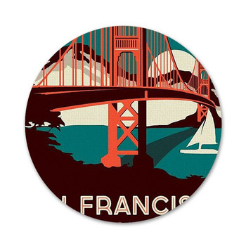Сан Франциско Пейзаж Брошка Игла Значка за косплей Аксесоари за дрехи Декорация на раница Подарък