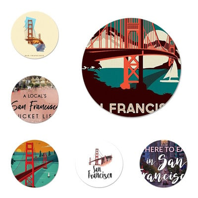 San Francisco Landscape καρφίτσα καρφίτσα Cosplay Badge αξεσουάρ για ρούχα Δώρο διακόσμηση σακιδίου πλάτης