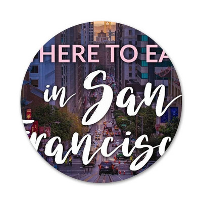 San Francisco maastikukujuline pross Cosplay märgi tarvikud riiete jaoks seljakoti kaunistus kingitus