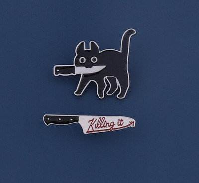 AD1261 Halloween Ταινία τρόμου Ιαπωνικά Anime Σήματα με καρφίτσα με σμάλτο σκύλου Σακίδιο πλάτης Διακόσμηση με καρφίτσα πέτο Αξεσουάρ κοσμημάτων