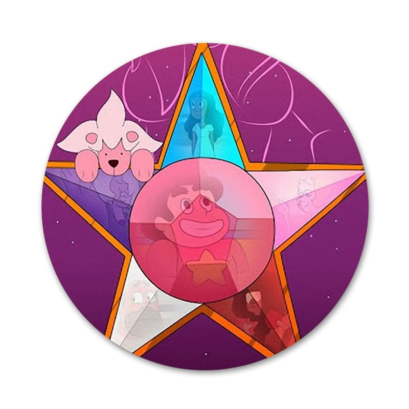 58 mm Steven Universe piktogramos Smeigtukai Ženkliuko dekoravimas Sagės Metaliniai ženkleliai drabužiams Kuprinės puošimas