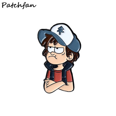 AD851 Patchfan Cartoon Μεταλλικές καρφίτσες Καρφίτσες σμάλτο για γυναίκες Ανδρικές καρφίτσες σακίδιο πλάτης με πέτο Σήμα τζιν Καρφίτσα υψηλής ποιότητας