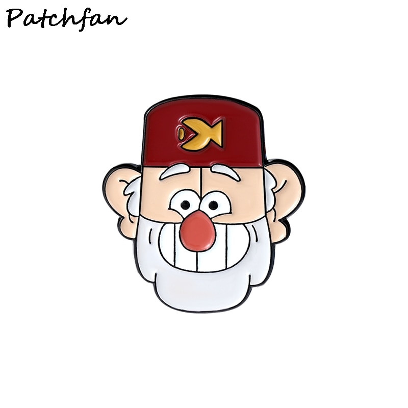 AD851 Patchfan Cartoon Μεταλλικές καρφίτσες Καρφίτσες σμάλτο για γυναίκες Ανδρικές καρφίτσες σακίδιο πλάτης με πέτο Σήμα τζιν Καρφίτσα υψηλής ποιότητας