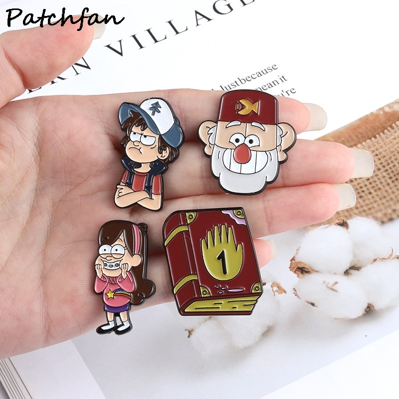AD851 Patchfan Cartoon Μεταλλικές καρφίτσες Καρφίτσες σμάλτο για γυναίκες Ανδρικές καρφίτσες σακίδιο πλάτης με πέτο Σήμα τζιν Καρφίτσα υψηλής ποιότητας