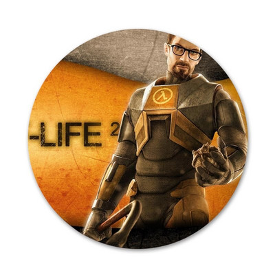 58 mm Half Life Muster Ikoonid Nööpnõelad Märgi kaunistus Prossid Metallist märgid riiete jaoks Seljakoti kaunistamine