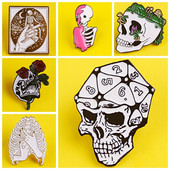DIY punk lubanja emajlirana igla s uzorkom metalne značke igle i broševi za žene muškarce igla za rever kreativni poklon ruksak torbe jakna s značkom
