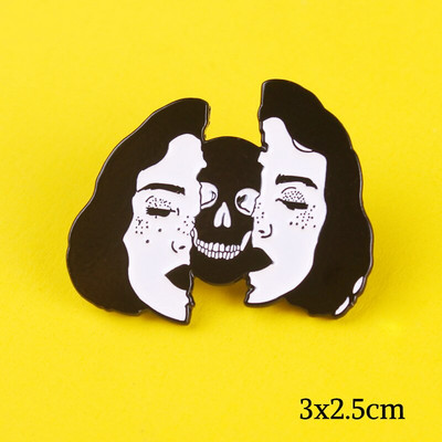 DIY punk lubanja emajlirana igla s uzorkom metalne značke igle i broševi za žene muškarce igla za rever kreativni poklon ruksak torbe jakna s značkom