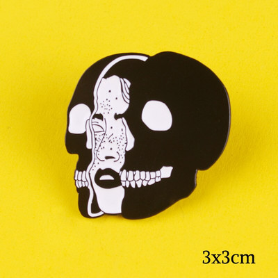DIY punk lubanja emajlirana igla s uzorkom metalne značke igle i broševi za žene muškarce igla za rever kreativni poklon ruksak torbe jakna s značkom
