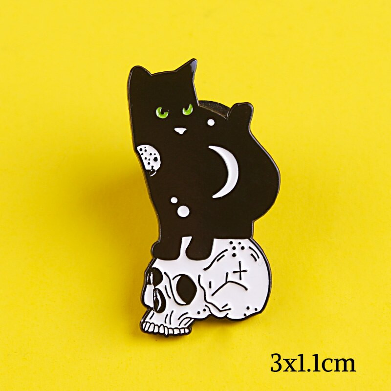 DIY punk lubanja emajlirana igla s uzorkom metalne značke igle i broševi za žene muškarce igla za rever kreativni poklon ruksak torbe jakna s značkom