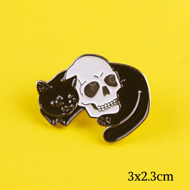 DIY punk lubanja emajlirana igla s uzorkom metalne značke igle i broševi za žene muškarce igla za rever kreativni poklon ruksak torbe jakna s značkom