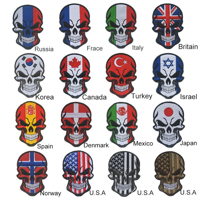 Nacionalna zastava, lubanja, kuka i petlja, trake za ruke, značka, zakrpa 3D uniforma, taktički ruksak, odjeća, odjeća, dodaci