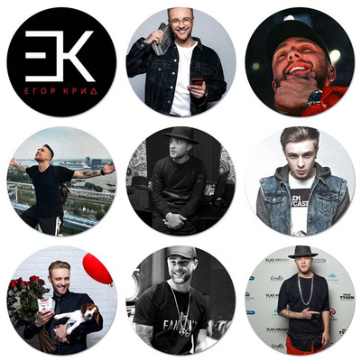 58mm Egor Kreed Icons Pins Διακοσμητικό σήμα Καρφίτσες Μεταλλικές κονκάρδες για ρούχα Διακόσμηση σακιδίου πλάτης