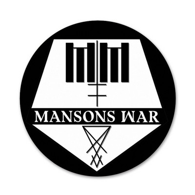 58 mm Marilyn Manson logotipas Piktogramos Smeigtukai Ženkliuko dekoravimas Sagės Metaliniai ženkleliai drabužiams Kuprinės puošimas