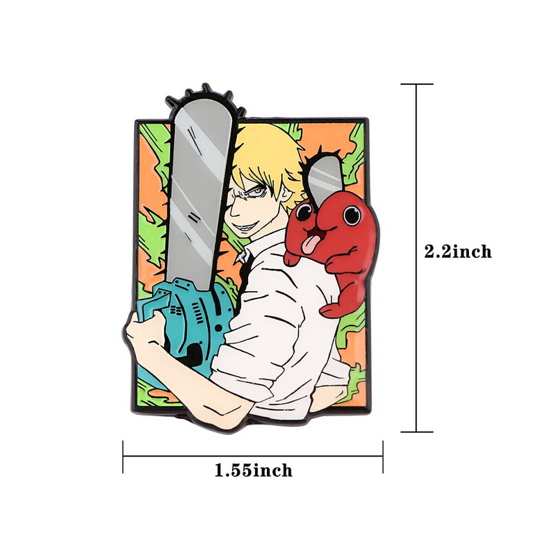 AD1801 Chainsaw Man Anime japonez Manga Broșă Desene Animat Pin emailat Ace pentru guler Broșă Insigne Rucsac Pălărie Bijuterii