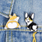 Peen Corgi Heart Koera tagumiknõelad Mooniprossid Corgi armastaja emailnõelad Reväärinõelad corgi nohikutele Kingitus koerale Tasuta kohaletoimetamine