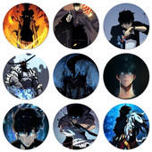 58mm Anime solo izravnavanje Broš Igla Cosplay značka Dodaci za odjeću Ruksak Dekoracija Poklon