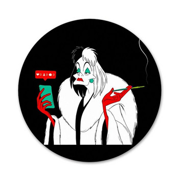Cruella cartoon Badge καρφίτσα καρφίτσα Αξεσουάρ για ρούχα Σακίδιο πλάτης Δώρο διακόσμηση