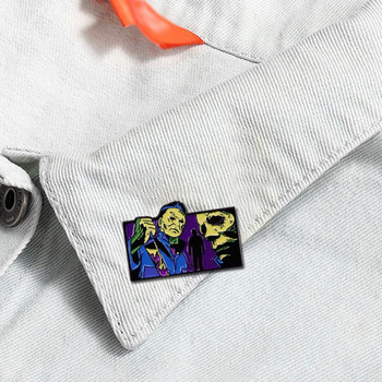 AD1868 Horror Mocie Face Enamel Pin Brooch For Hat Pins Metal Women Brooches On Clothes Badge Backpack Badge Jewelry Accessories