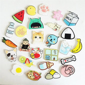 1 PC Crtić Mačka Ptica Mlijeko Jaje Pas Broš Akrilne značke Ikone na ruksaku Igla Značka Ukrasne značke za odjeću