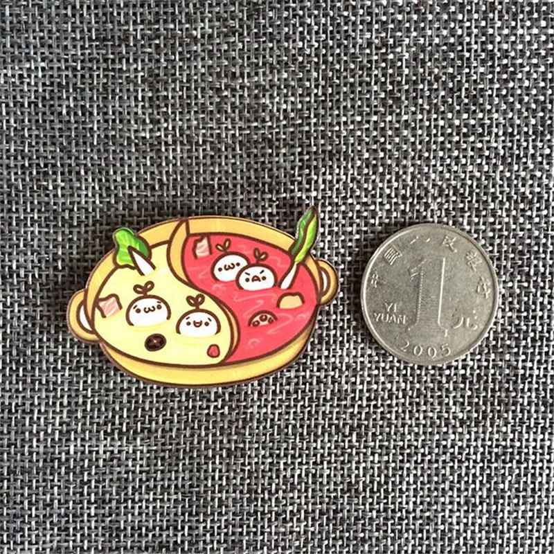 1 PC Crtić Mačka Ptica Mlijeko Jaje Pas Broš Akrilne značke Ikone na ruksaku Igla Značka Ukrasne značke za odjeću