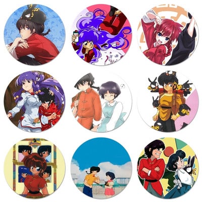 58mm Cartoon Ranma 1 2 Badge καρφίτσα Αξεσουάρ για ρούχα Δώρο διακόσμηση σακιδίου πλάτης