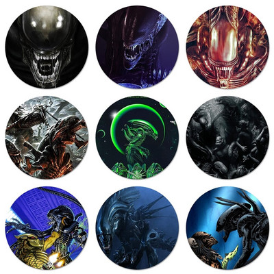 58mm Xenomorph Aliens predato Εικονίδια Καρφίτσες Διακοσμητικό σήμα Καρφίτσες Μεταλλικές κονκάρδες για ρούχα Διακόσμηση σακιδίου πλάτης