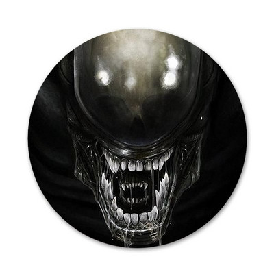 58 mm Xenomorph Aliens predato Piktogramos Smeigtukai Ženkliuko apdaila Sagės Metaliniai ženkleliai drabužiams Kuprinės puošimas