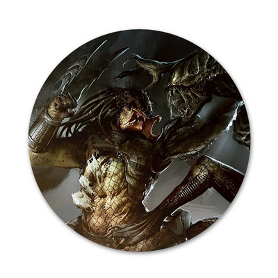 58 mm Xenomorph Aliens predato Piktogramos Smeigtukai Ženkliuko apdaila Sagės Metaliniai ženkleliai drabužiams Kuprinės puošimas