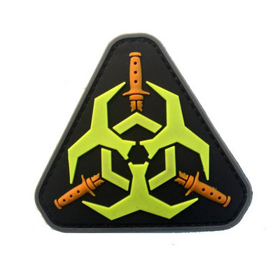 Σήμα PVC συμμαχία εκδίκησης / βάτραχος / ιατρικός τομέας / στρατιωτική στολή κροταλίας χειροποίητα ραμμένα αξεσουάρ εξωτερικού σακιδίου πλάτης