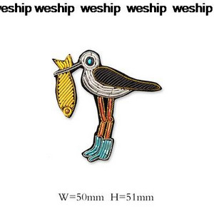 Käsitsi tikitud tuunikala kala vaal öökull delfiini märgid mantli pükste kotile