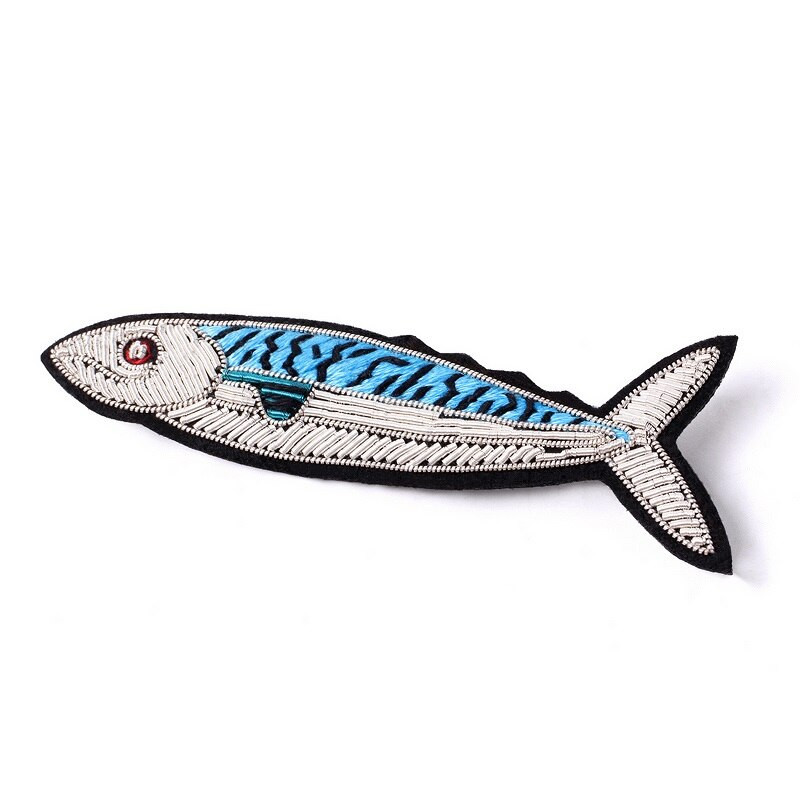 Käsitsi tikitud tuunikala kala vaal öökull delfiini märgid mantli pükste kotile