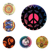 Trippy Boho Hippie Peace Bedž Broš Igla Dodaci za odjeću Ruksak Dekoracija poklon