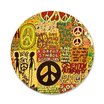 Trippy Boho Hippie Значка за мир Брошка Игла Аксесоари за дрехи Раница Декорация подарък
